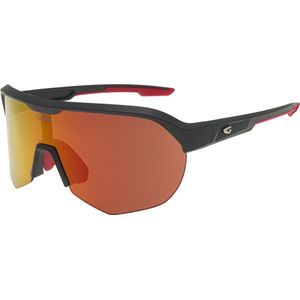 PERSEUS Matt Zwart Polarized Sportbril met UV400 Bescherming en Flexibel TR90 Frame - Unisex & Universeel - Sportbril - Zonnebril voor Heren en Dames - Fietsaccessoires - Rood