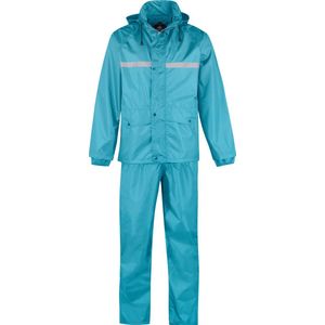 BJØRNSON Dusch Regenpak Dames & Heren - Waterdicht - Maat 2XL - Aqua blauw