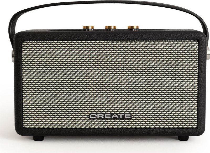 CREATE - Retro Draagbare Luidspreker - Klein - Bluetooth 5.0 - USB en AUX