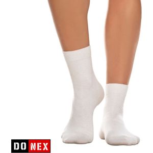 Donex Dames sokken First class - 95% Katoen - 8 Paar - Wit - Maat 35-38