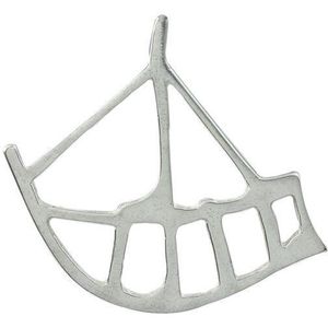 AuBor ®. Broche. Zilver. De boot. Grote zilveren broche