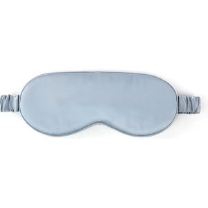 100% Zijde Slaapmasker - 22mm - Effen Kleuren - Oversized - stoffig blauw