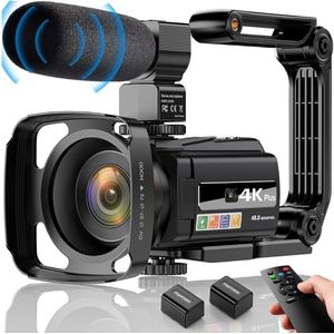 Thuys - Handycam - Camcorder - Zwart - 4K Kwaliteit - 16x Digitale Zoom