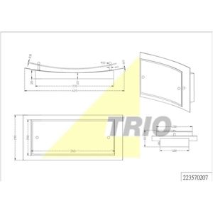 Trio Leuchten Casillas - Wandlamp - 2 lichts - H 190 mm - staal