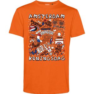 T-shirt kind Amsterdam Oranjekoorts | Oranje | maat 116
