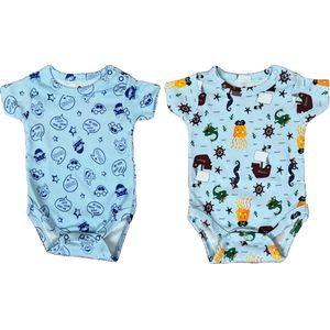 Embrator Baby Rompers 2-stuks overall print maat 12-18 maanden