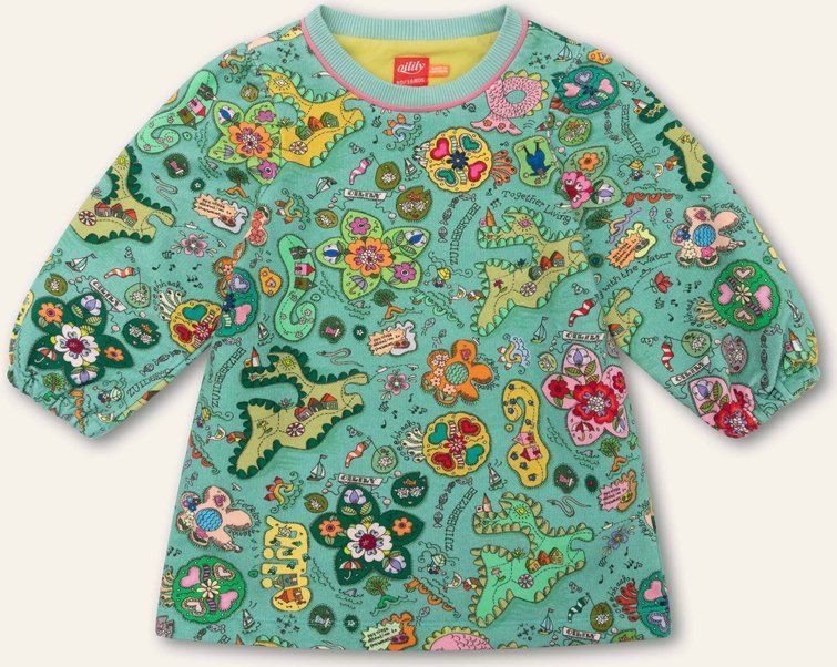 Oilily - Dexiette sweat dress - Groen - 104/4yr