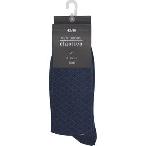 Mannen sokken - 6 PAAR-katoen - assortiment grijs & blauw - heren maat 43/46- Classico