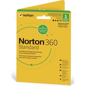 NortonLifeLock Norton 360 Standard Nederlands, Frans Basislicentie 1 licentie(s) 1 jaar