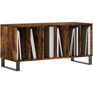 Platenspeler Meubel - LP-kast - Platenspelerkast - Draaitafelstandaard - Platenspelerstandaard - Vintage Displayplank - Gerookt Eiken
