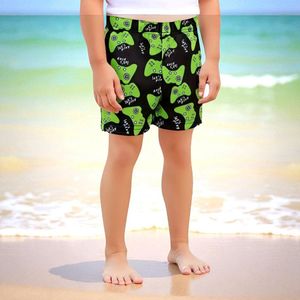 Jongens zwembroek game controller zwart groen 98/104 - 3-4 jaar