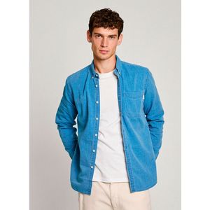 Pepe Jeans - PM308712 - Overhemd - Blauw - Katoen - Lange Mouwen