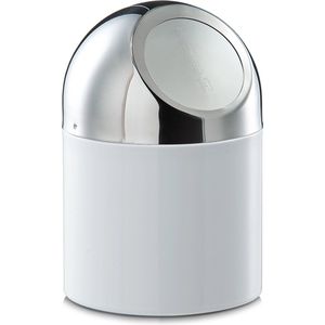 Zeller - Aanrecht Afvalbakje - Wit - 2 Liter - Roestvrij Staal