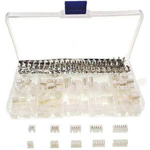 460 x JST Plug Kit, 2.54mm Pitch Female Pin Header with 2.54mm JST-XH 2/3/4/5/6-Pin Housing, Male and Female