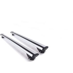 Dakdragers geschikt voor de Opel Astra H SW 2007 t/m 2011(met gaatjes aan binnenzijde dakrail) gesloten dakrailing - Aluminium - Hoog laadvermogen 100kg - Wingbar - Zilver - Merk Farad