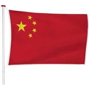 Vlag China - chinese vlag - met poolgeleider- 90/150cm -vlaggen