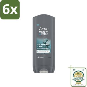 Dove Douchegel Men+ Care Eucalyptus + Mint 400 ml - Voordeelverpakking - 6 stuks - Men+Care - Eucalyptus