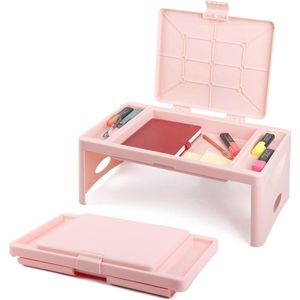 Opvouwbare knietafel voor laptops, gaming en ontbijt in bed - Blush