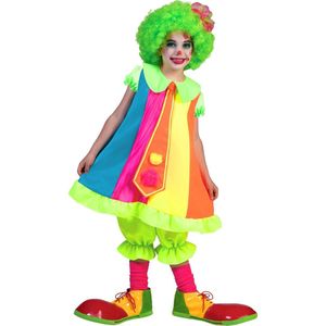 ESPA - Fluo clownskostuum voor meisjes - 128 (8-10 jaar) - Kinderkostuums