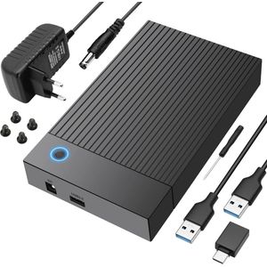 Harde Schijf Docking Station voor 2,5/3,5 inch SATA HDD/SSD - USB3.0 met Voedingsadapter