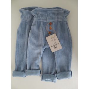 Baby legging - jongetje legging - winter - blauw - maat 56 - ( handgemaakt Sweet Baby Bedstraw )