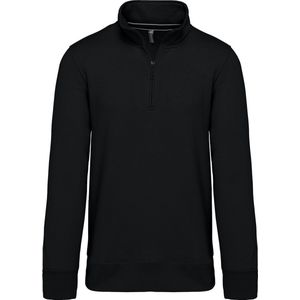 Sweatshirt Heren 3XL Kariban 1/4-ritskraag Lange mouw Black 80% Katoen, 20% Polyester