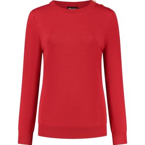 Travelin' Jumper Vadstena dun gebreide trui dames - Rood - Maat L