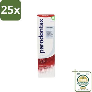 25 x Parodontax - Tandpasta - Whitening - 75ml - Grootverpakking - Tandpasta Whitening - Bloedend Tandvlees - Tandplak Verwijderen - Gezonde Mond - Wittere Tanden