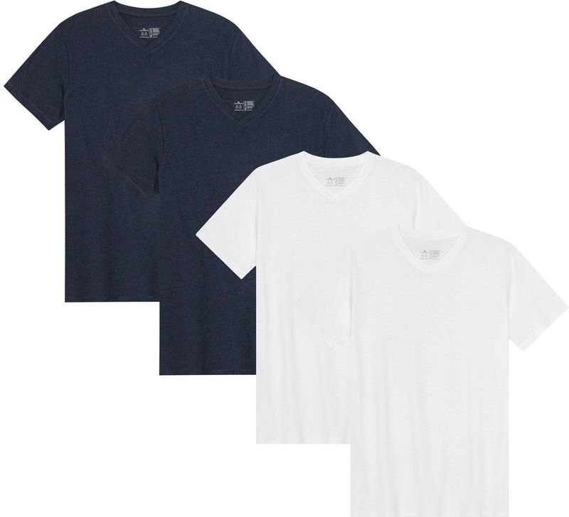 DANISH ENDURANCE - T-Shirt - Zwart - V-Neck - 4 pack - 2XL
