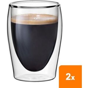 Scanpart dubbelwandige koffieglazen 175 ml - Koffie - Lungo - koffieglas dubbelwandig - 2 stuks