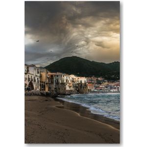 Gouden Uren in Cefalù - Foto op Plexiglas 60x90