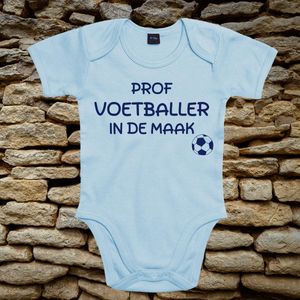 Rompertje - Baby rompertje met tekst: Prof voetballer in de maak - Organic katoen