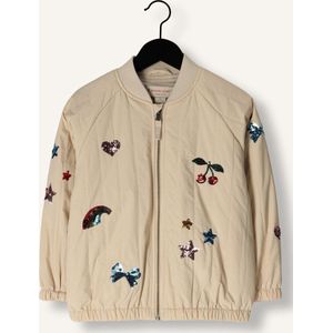 Konges Slojd Juno Sequi Bomber Jacket Jassen Meisjes - Zomerjas - Beige - Maat 74