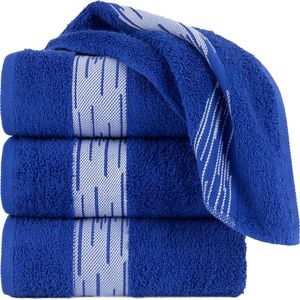 Homéé Handdoeken Essentials 550g. m² 50x100cm 100% katoen badstof set van 4 stuks royal blauw