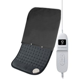 Seranova Elektrisch Warmtekussen - Inclusief Hoes - Rug/ Voeten/ Nek/ Schouders/ Buik - Heating Pad - Verwarmingskussen - 60x30cm - Antraciet Grijs