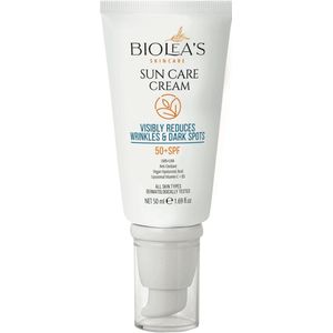 Biolea Anti-Aging & Dark Spot Defense Zonnecrème 50+ SPF met Vegan Hyaluronic Acid & Vitamine C & Vitamine B3 - Vrij van UV-Filters – 50 ml