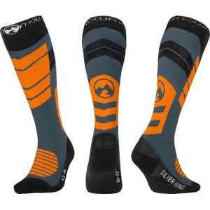 MowMow Skisokken - Zilverionen - Antibacterieel - Heren - Dames - Maat 43-46 - Oranje