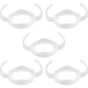 5 stuks witte flessenhouders voor babyvoeding - Voedsel grade PP - Handgrepen voor babyflessen - Easy Hold voor Avent Natural serie