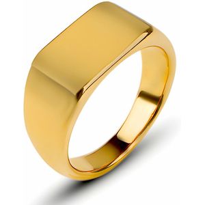 Zegelring Heren Goud Kleurig - Cadeau voor Man - Mannen Cadeautjes Accesoires