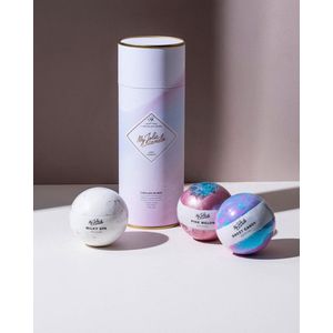 My Jolie Candle - Bruisbal voor bad - 3 stuks- met Juweeltje - Verschillende geuren - origineel Kerstgeschenk