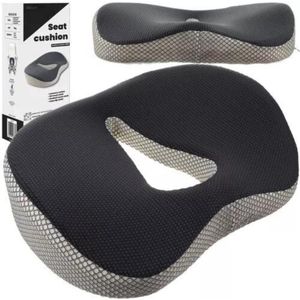 MOZY - Orthopedisch Zitkussen - Grijs/Zwart - Traagschuim - Ergonomisch