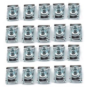 Set van 20 M6 M8 Schroefmoer Rvs Plaatmoer - Snapmoer - U-Type Draad - Plaatmoerset voor Interieurequipement - Motorvoertuigen