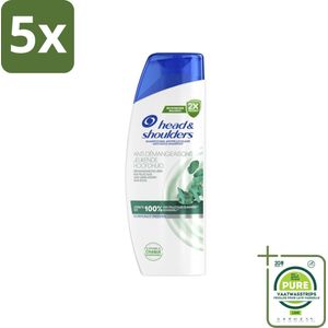 5 x Head & Shoulders - 2in1 Anti-Roos Shampoo & Conditioner - Jeukende Hoofdhuid - 270ml - Grootverpakking - Roos Shampoo - Anti-roos Shampoo - Jeukende Hoofdhuid - Hoofdhuidverzorging - Haarverzorging