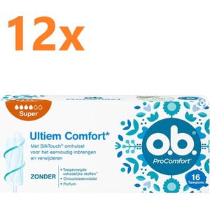 o.b. ProComfort Super 16 stuks - Voordeelverpakking 12 x 16 stuks