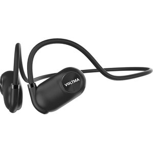 Voltma® Active Beats: Open Ear Hoofdtelefoon met Air Conduction, Bluetooth 5.3 Sport Headset, Koptelefoon IPX45 Waterdicht, 6 Uur Speeltijd, Snelladen, Open Ear Comfort Draadloze Oortjes voor Sport en Fitness, compatibel met Android, iOs (zwart)