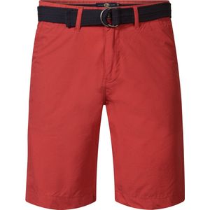 Petrol Industries - Heren Chino Short met Riem Tropicana - Rood - Maat L