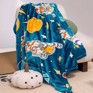 Ibenzoa - Astronauten Knuffeldeken - Zachte Fleece Deken - 150 x 200 cm - Met Planeten en Sterren