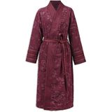Pip Studio Jasmin Jacquard Bathrobe Badjas - Donker roze - XXL