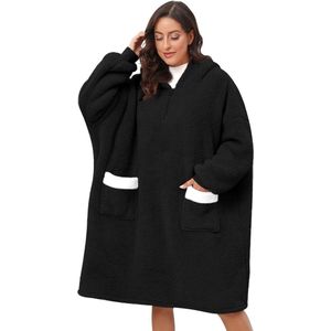 Oversized hoodie, fleece enorme draagbare deken voor vrouwen en mannen