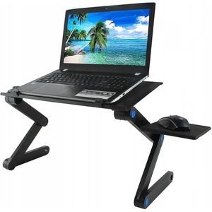 Laptopstandaard - Laptop Koeler - Tot en met 16 Inch - Verstelbaar & Kantelbaar - Zwart